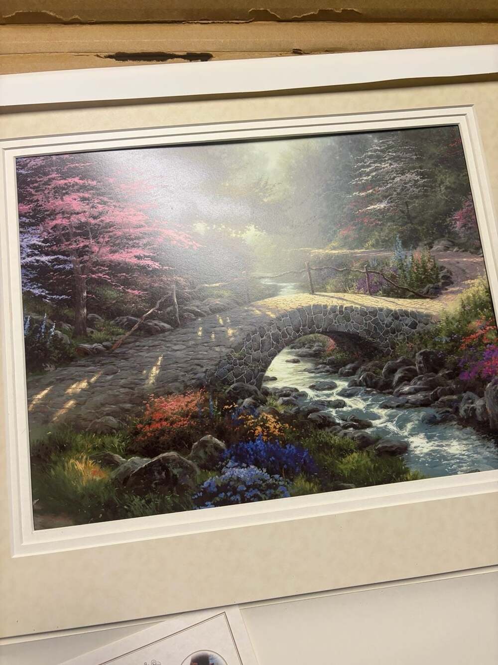 Thomas Kinkade Bridge Of Faith Framed Art Print